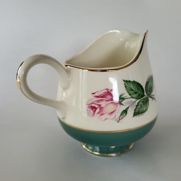 Vintage Lifetime China CAMEO ROSE Homer Laughlin Cavalier Coffee Tea Creamer 50s - Picture 4 of 10